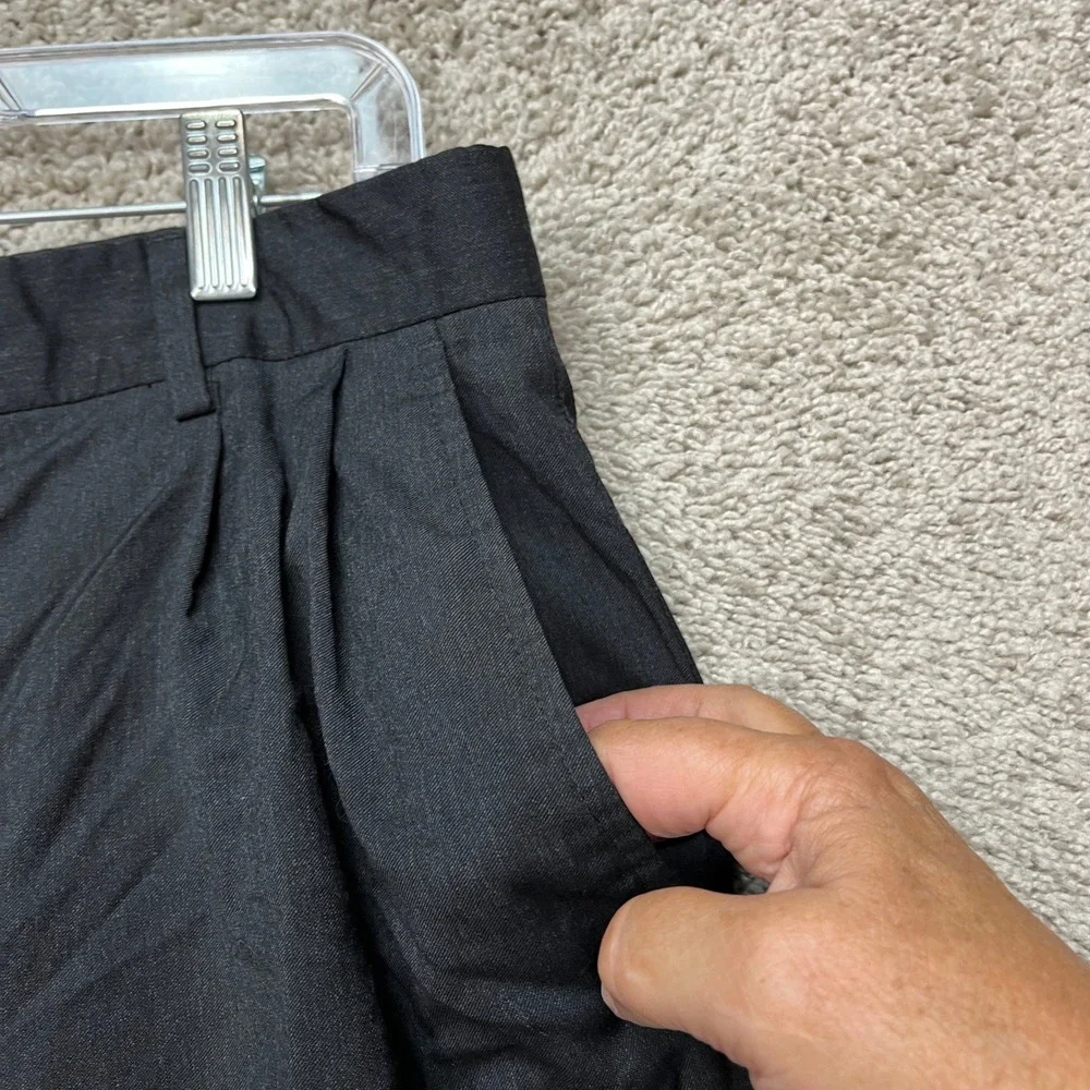 Kirkland Signature Dress Pants Mens 34x32 Gray Pleated Straight Leg Wool